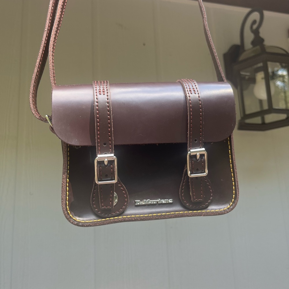 Burgundy Dr Martens crossbody bag